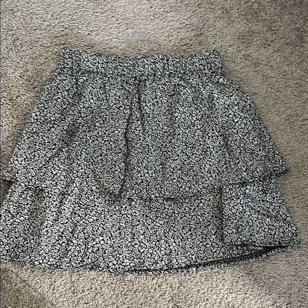 BRAND NEW Madewell Black and White Floral Mini Skirt